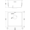 Mexen Trixo terasest 1-kauseline valamu 440 x 440 mm, must - 6413441000-70