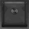 Mexen Trixo fregadero de acero inoxidable de 1 cubeta 440 x 440 mm, negro - 6413441000-70