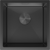 Mexen Trixo fregadero de acero inoxidable de 1 cubeta 440 x 440 mm, negro - 6413441000-70