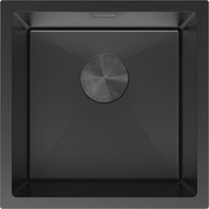 Mexen Trixo fregadero de acero inoxidable de 1 cubeta 440 x 440 mm, negro - 6413441000-70