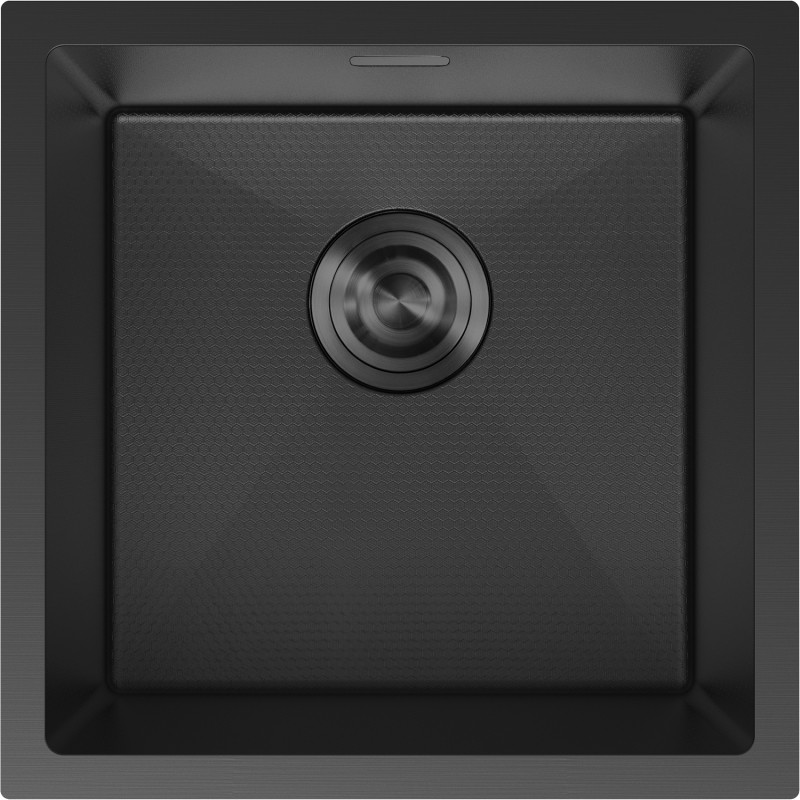 Mexen Trixo čelični sudoper s jednom komorom 440 x 440 mm, crni HC - 6413441000-70HC