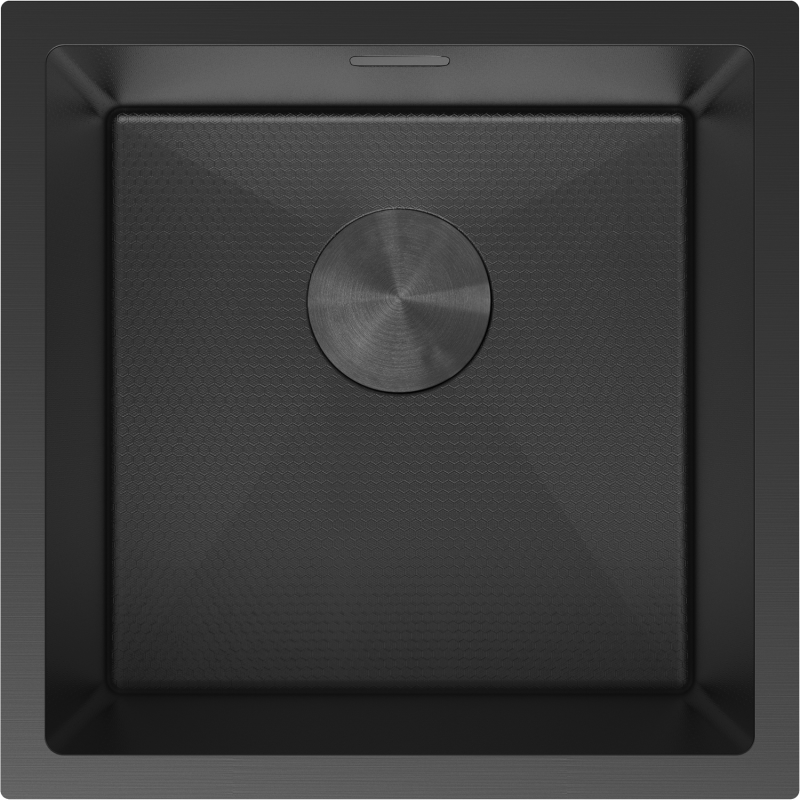 Mexen Trixo Edelstahlspüle 1-becken 440 x 440 mm, schwarz HC - 6413441000-70HC