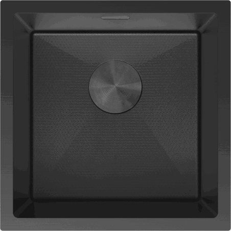 Mexen Trixo évier en acier inoxydable 1 bac 440 x 440 mm, noir HC - 6413441000-70HC