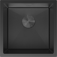 Mexen Trixo fregadero de acero inoxidable de 1 compartimento 440 x 440 mm, negro HC - 6413441000-70HC