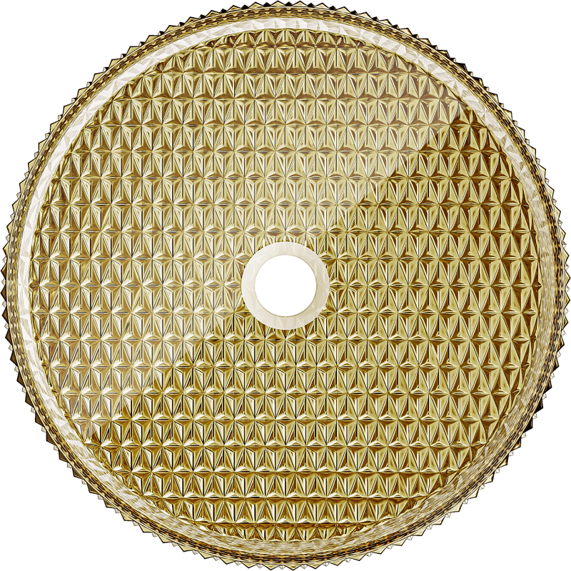 Mexen Aura lavabo da appoggio in vetro 39 x 39 cm, oro - 24013952