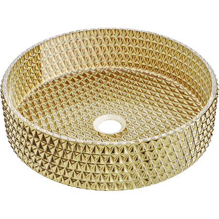 Mexen Aura lavabo sobre encimera de vidrio 39 x 39 cm, dorado - 24013952