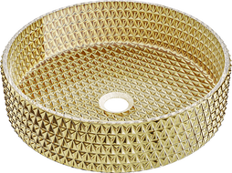 Mexen Aura Glashandfat ovanpå bänken 39 x 39 cm, guld - 24013952