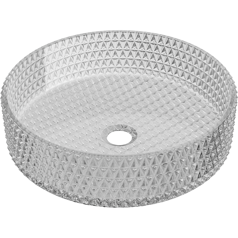 Mexen Aura Glas-Aufsatzwaschbecken 39 x 39 cm, Grau - 24013966