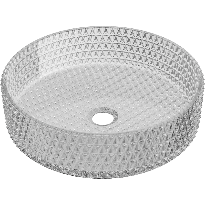 Mexen Aura lavatório de vidro de bancada 39 x 39 cm, cinza - 24013966