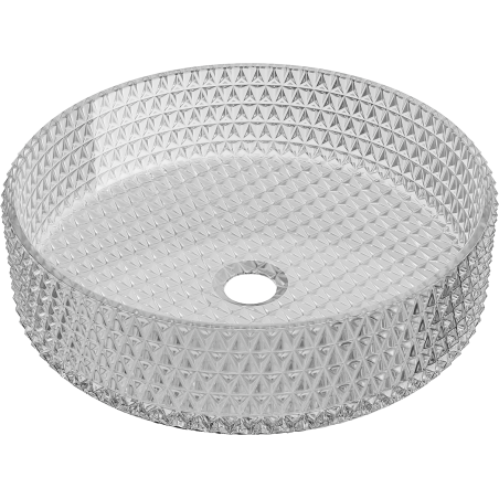 Mexen Aura lavabo en verre à poser 39 x 39 cm, gris - 24013966