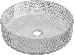 Mexen Aura lavatório de vidro de bancada 39 x 39 cm, cinza - 24013966