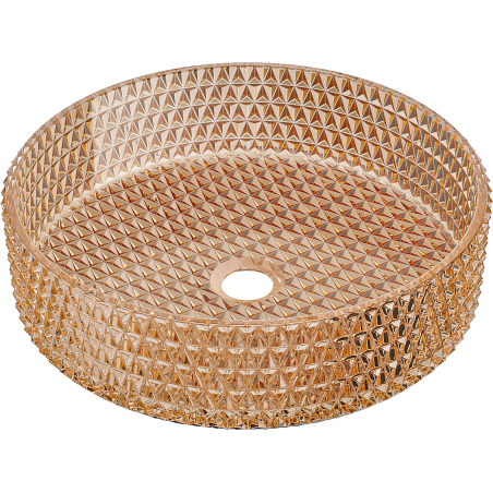 Mexen Aura Glas Ubauwaschbecken 39 x 39 cm, rose Gold - 24013968