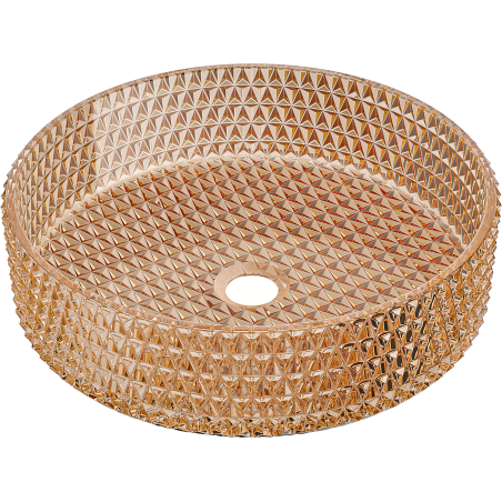 Mexen Aura glass countertop washbasin 39 x 39 cm, rose gold - 24013968