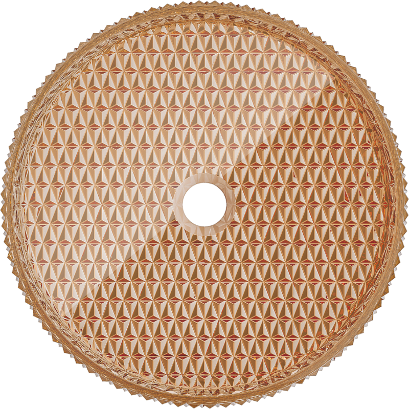 Mexen Aura glass countertop washbasin 39 x 39 cm, rose gold - 24013968