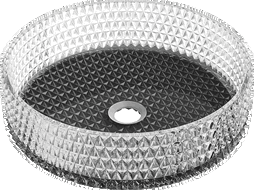 Mexen Aura stikla virsmas izlietne 39 x 39 cm, caurspīdīga/melna - 24013971