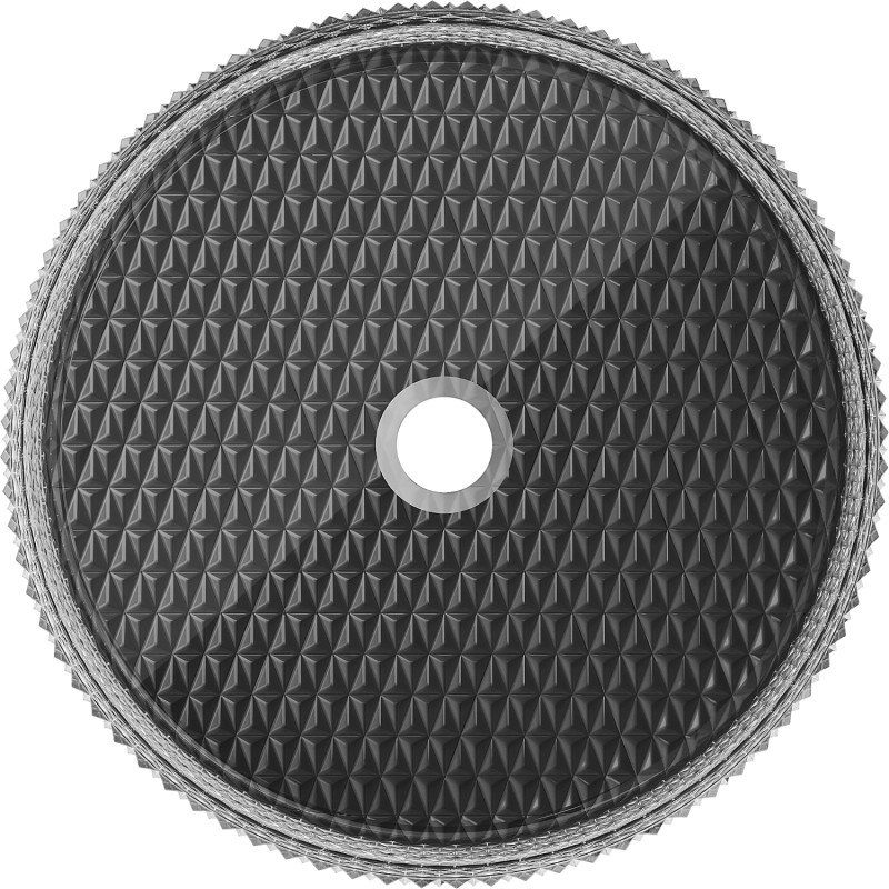 Mexen Aura klaasist lauale asetatav valamu 39 x 39 cm, läbipaistev/must - 24013971