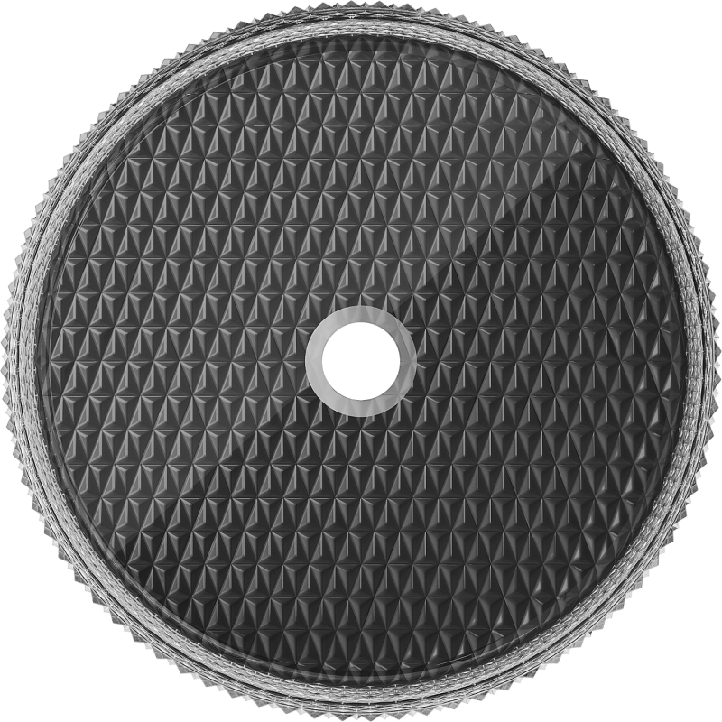 Mexen Aura lavabo de vidrio sobre encimera 39 x 39 cm, transparente/negro - 24013971