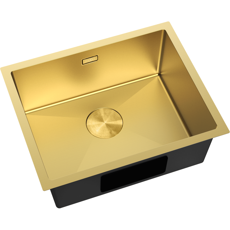 Mexen Trixo rostfri diskho med en enkel ho, 540 x 440 mm, guld - 6414541000-55