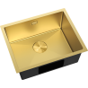 Mexen Trixo roestvrijstalen spoelbak, 1 Kamer, 540 x 440 mm, goud - 6414541000-55