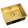 Mexen Trixo fregadero de acero inoxidable de 1 seno 540 x 440 mm, dorado - 6414541000-55