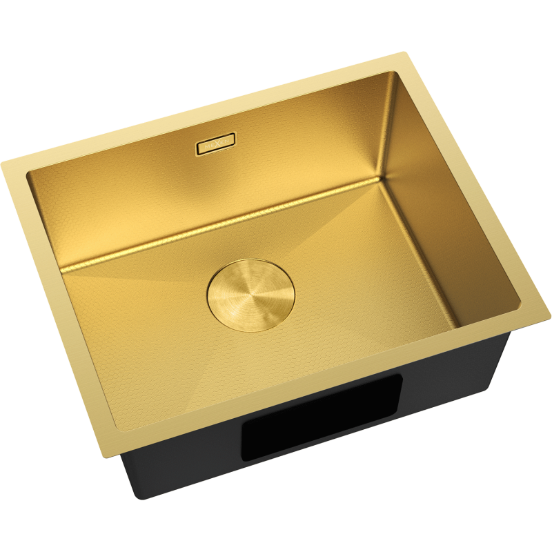 Mexen Trixo stalen spoelbak 1-kompartment 540 x 440 mm, goud HC - 6414541000-55HC
