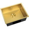 Mexen Trixo fregadero de acero inoxidable de 1 cubeta 540 x 440 mm, dorado HC - 6414541000-55HC