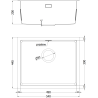 Mexen Trixo roostevabast terasest valamu 1-kambriline 540 x 440 mm, vask HC - 6414541000-65HC
