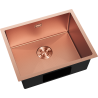 Mexen Trixo fregadero de acero inoxidable de 1 compartimento 540 x 440 mm, cobre HC - 6414541000-65HC
