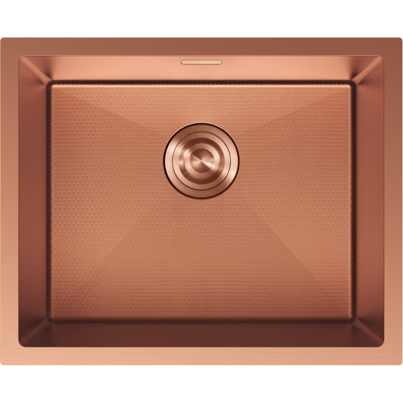 Mexen Trixo fregadero de acero inoxidable de 1 compartimento 540 x 440 mm, cobre HC - 6414541000-65HC