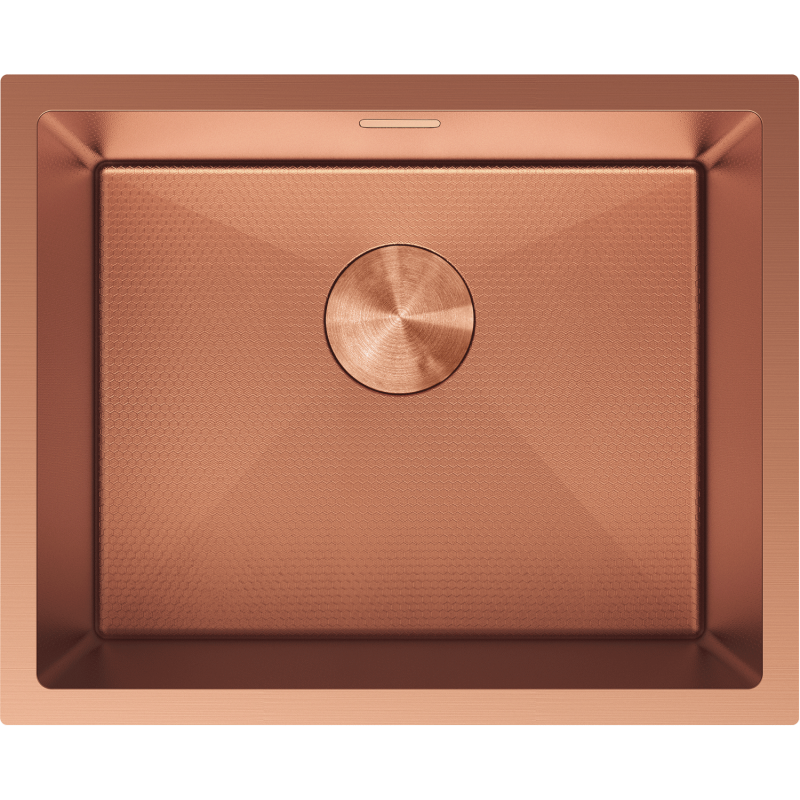 Mexen Trixo fregadero de acero inoxidable de 1 compartimento 540 x 440 mm, cobre HC - 6414541000-65HC