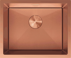 Mexen Trixo fregadero de acero inoxidable de 1 compartimento 540 x 440 mm, cobre HC - 6414541000-65HC