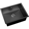 Mexen Trixo fregadero de acero inoxidable de 1 seno 540 x 440 mm, negro - 6414541000-70
