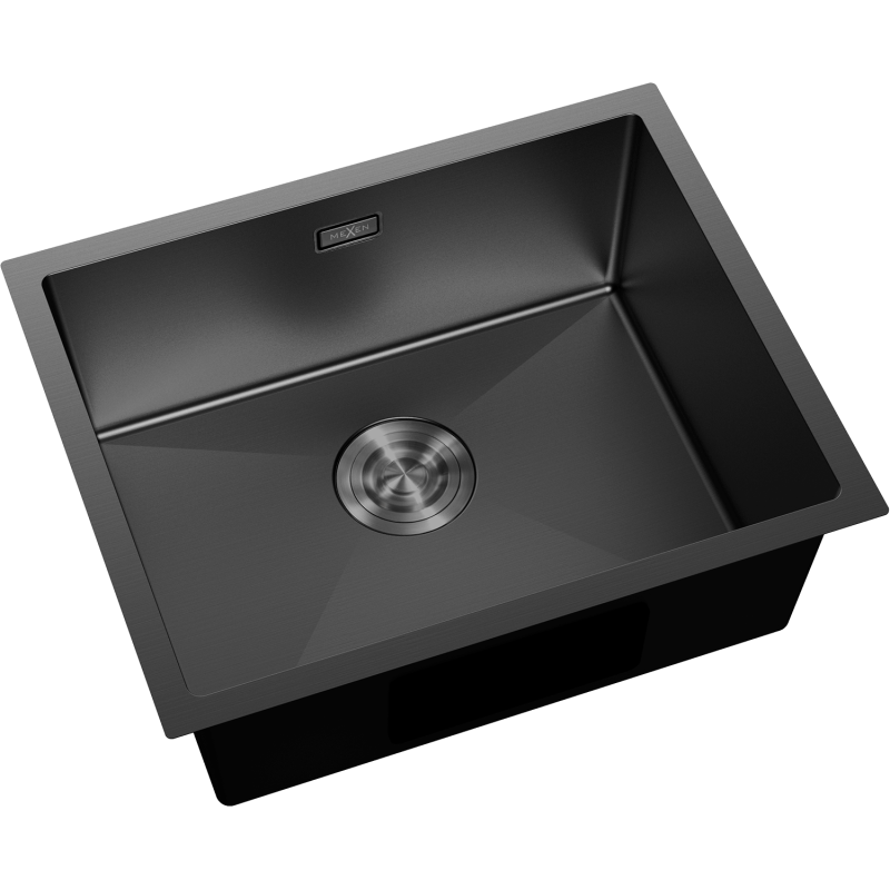 Mexen Trixo 1-Bowl Stainless Steel Sink 540 x 440 mm, Black - 6414541000-70