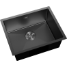 Mexen Trixo évier en acier inoxydable 1 bac 540 x 440 mm, noir - 6414541000-70
