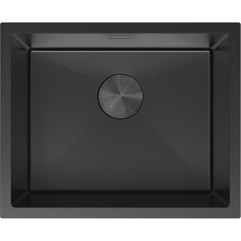 Mexen Trixo Edelstahlspüle 1-beckig 540 x 440 mm, schwarz - 6414541000-70