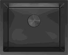 Mexen Trixo roestvrijstalen gootsteen 1-kompartiment 540 x 440 mm, zwart - 6414541000-70