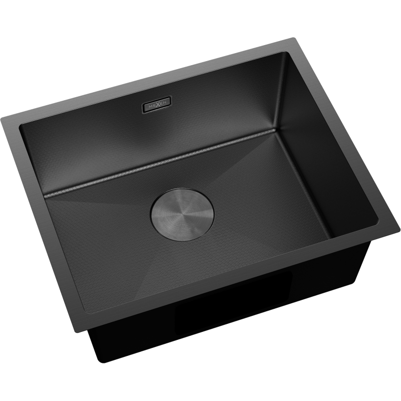 Mexen Trixo Edelstahlspüle 1-Becken 540 x 440 mm, schwarz HC - 6414541000-70HC
