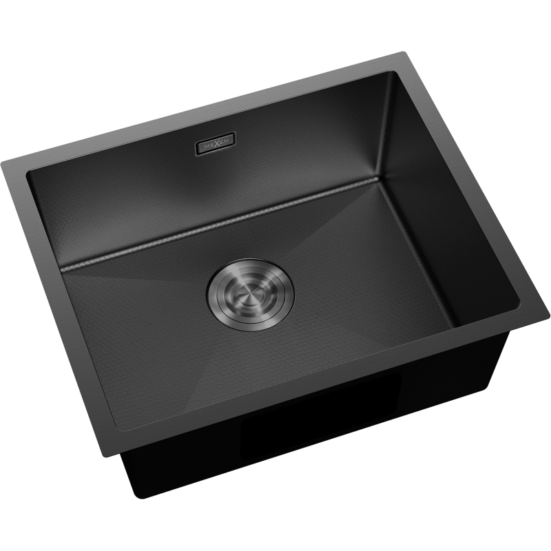 Mexen Trixo lavello in acciaio a 1 vasca 540 x 440 mm, nero HC - 6414541000-70HC