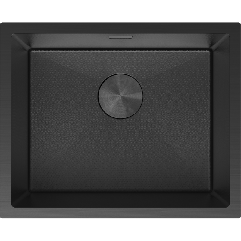 Mexen Trixo fregadero de acero de 1 cubeta 540 x 440 mm, negro HC - 6414541000-70HC