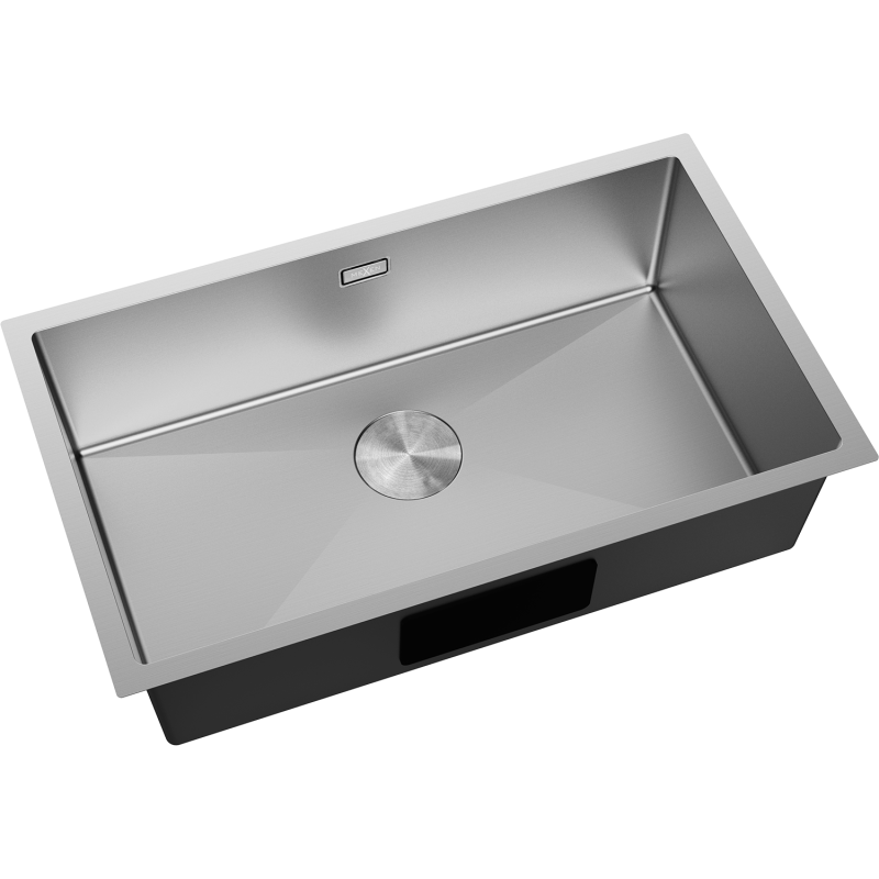 Mexen Trixo rostfri diskbänk med 1 ho 750 x 440 mm, rostfritt stål - 6415751000-01