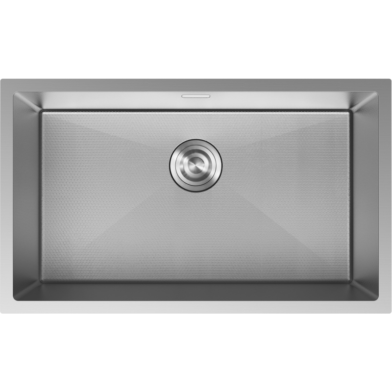 Mexen Trixo 1-facks diskho i rostfritt stål 750 x 440 mm, inox HC - 6415751000-01HC