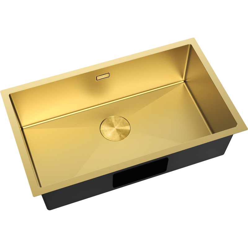 Mexen Trixo zlewozmywak stalowy 1-komorowy 750 x 440 mm, złoty - 6415751000-55