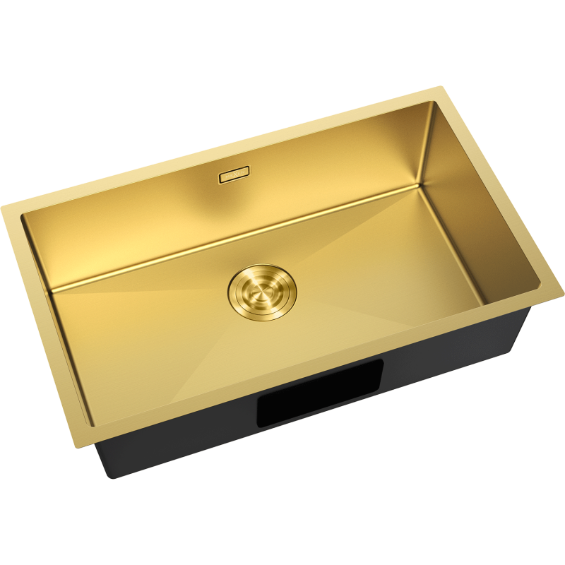 Mexen Trixo 1-bowl Stainless Steel Sink 750 x 440 mm, Gold - 6415751000-55