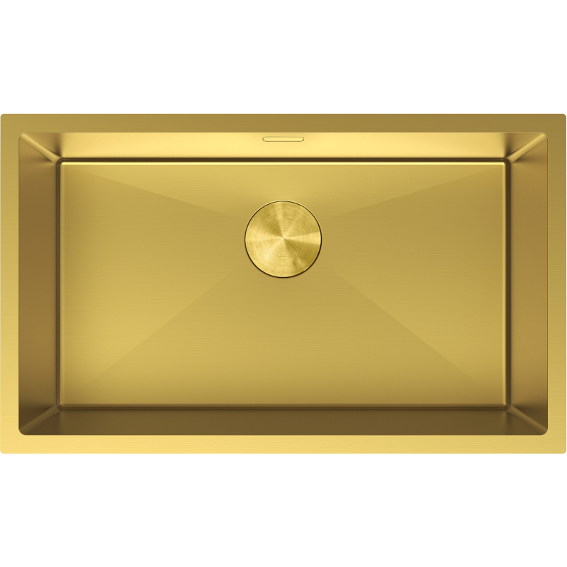 Mexen Trixo roestvrijstalen spoelbak 1-komor 750 x 440 mm, goud - 6415751000-55