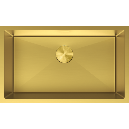 Mexen Trixo roestvrijstalen spoelbak 1-komor 750 x 440 mm, goud - 6415751000-55