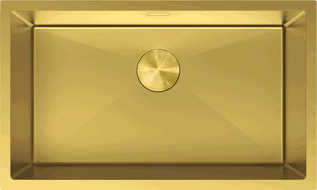 Mexen Trixo roestvrijstalen spoelbak 1-komor 750 x 440 mm, goud - 6415751000-55