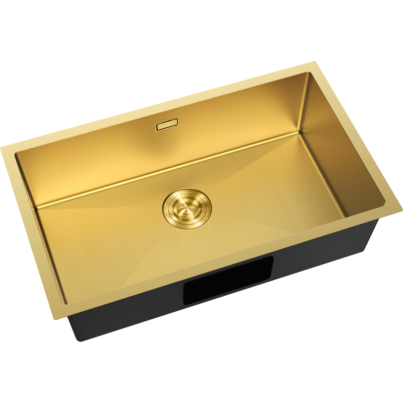 Mexen Trixo zlewozmywak stalowy 1-komorowy 750 x 440 mm, złoty HC - 6415751000-55HC