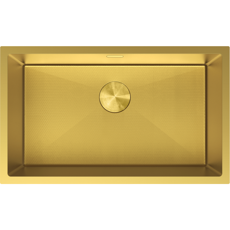 Mexen Trixo stalen gootsteen 1-kamer 750 x 440 mm, gouden HC - 6415751000-55HC