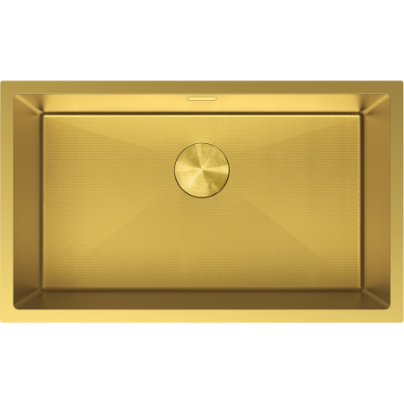 Mexen Trixo fregadero de acero inoxidable 1-cubeta 750 x 440 mm, dorado HC - 6415751000-55HC