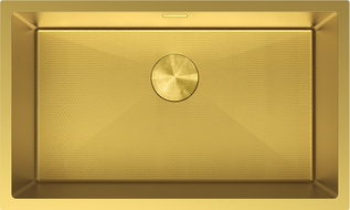 Mexen Trixo lavello in acciaio inossidabile a 1 vasca 750 x 440 mm, oro HC - 6415751000-55HC